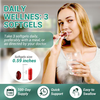 Kaseano Lymphatic Drainage Supplement 300 Softgels 21-in-1 Herbal Blend with Echinacea, Dandelion, Burdock Root Lymph System Support Fluid Balance & Immune System for Women & Men - dailyvitalstore