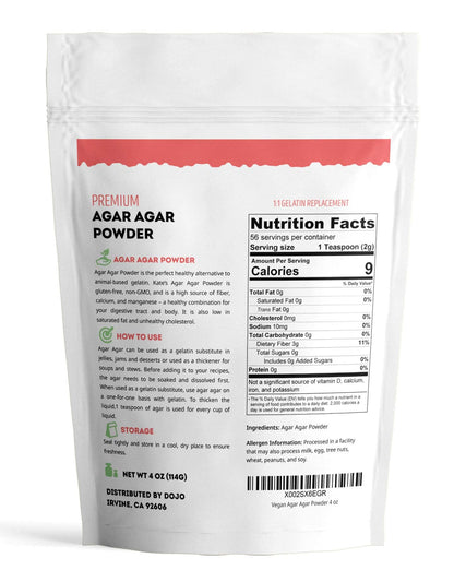 Kate Naturals Agar Agar Powder for Cooking & Petri Dishes. Vegan Gelatin Substitute Powder Unflavored for Gelatin Sheets - dailyvitalstore