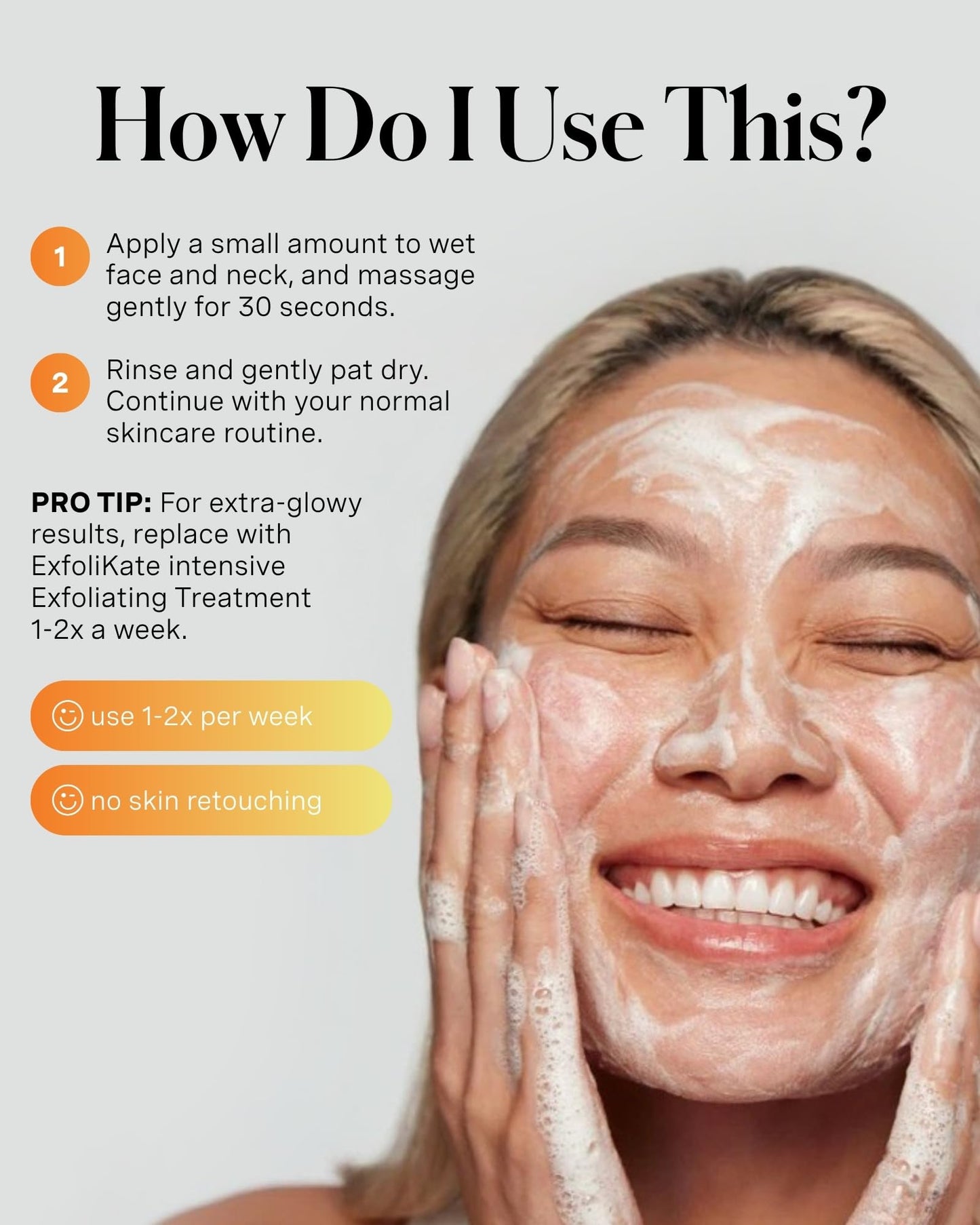 Kate Somerville ExfoliKate Cleanser – Daily Exfoliating Foaming Face Wash, Clinically Formulated Glycolic Acid and Lactic Acid Gentle - dailyvitalstore