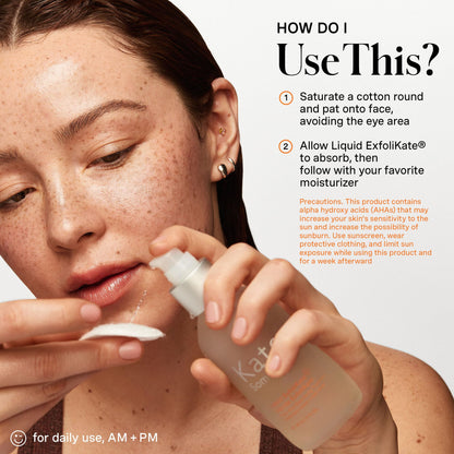 Kate Somerville Liquid ExfoliKate – Triple Acid Resurfacing Treatment, Clinically Formulated AHA Overnight Facial Exfoliator, - dailyvitalstore