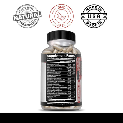 Kaya Naturals Healthy Gluco with Bittermelon Supplement | Support Healthy Levels and Function, 20 Herbs Vitamins and Minerals, Alpha Lipoic Acide, Cinnamon, Vitamin C & E, Non-GMO (30 Count) - dailyvitalstore