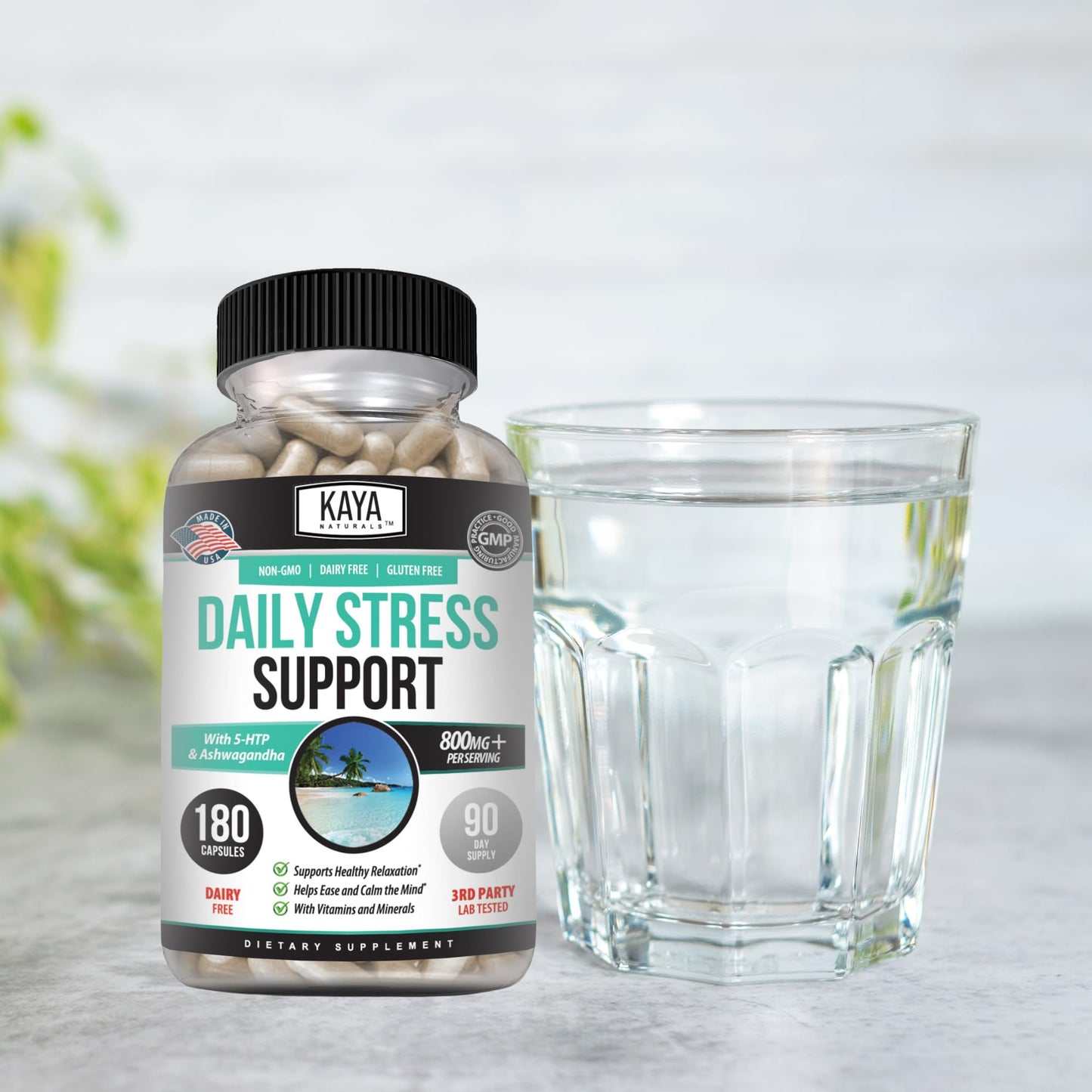 Kaya Naturals - Natural Herbal Support Vitamin Supplement are Designed to Help You find Balance and Relaxation in Your Daily Routine - Vitamin Supplement - 180 Capsules - dailyvitalstore