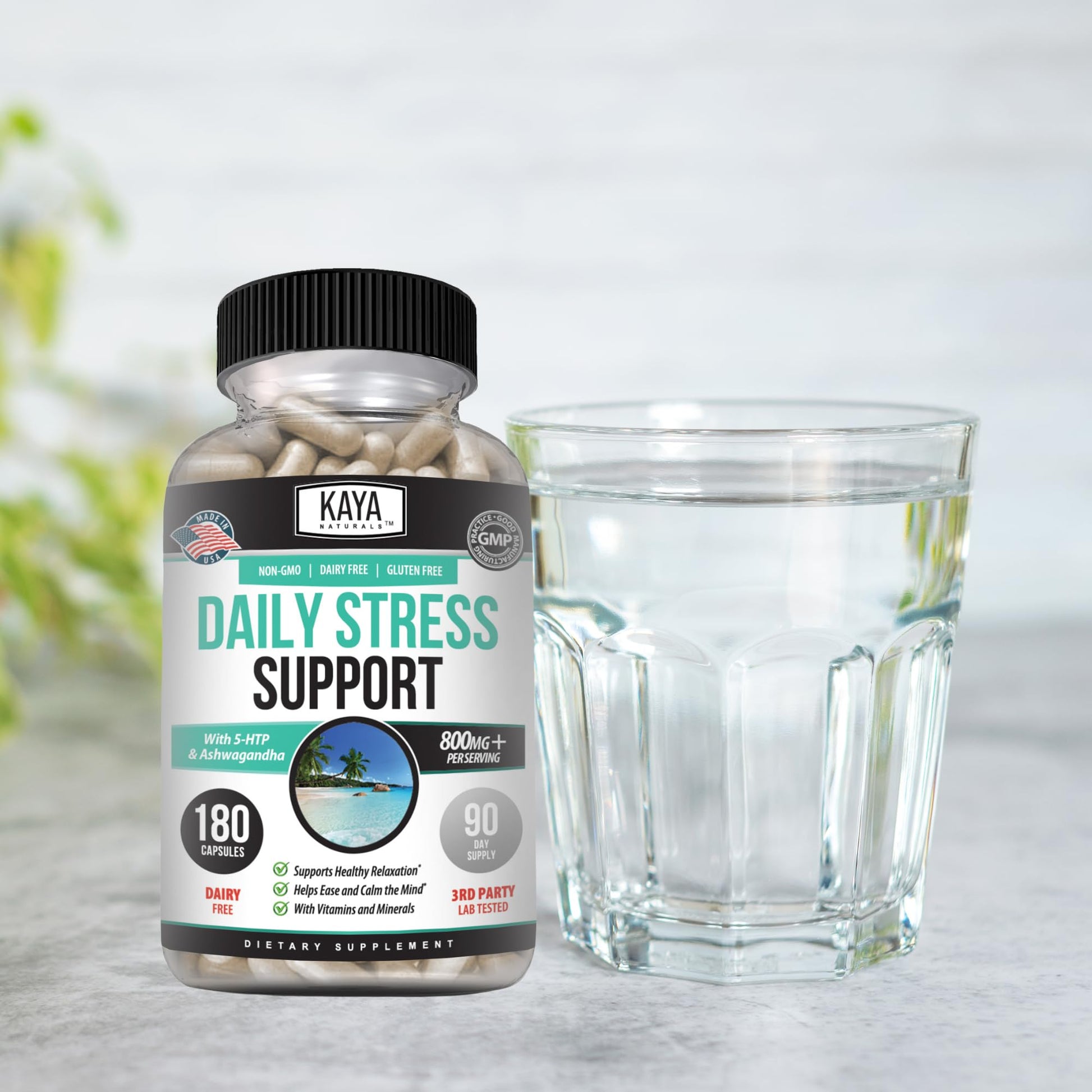 Kaya Naturals - Natural Herbal Support Vitamin Supplement are Designed to Help You find Balance and Relaxation in Your Daily Routine - Vitamin Supplement - 180 Capsules - dailyvitalstore
