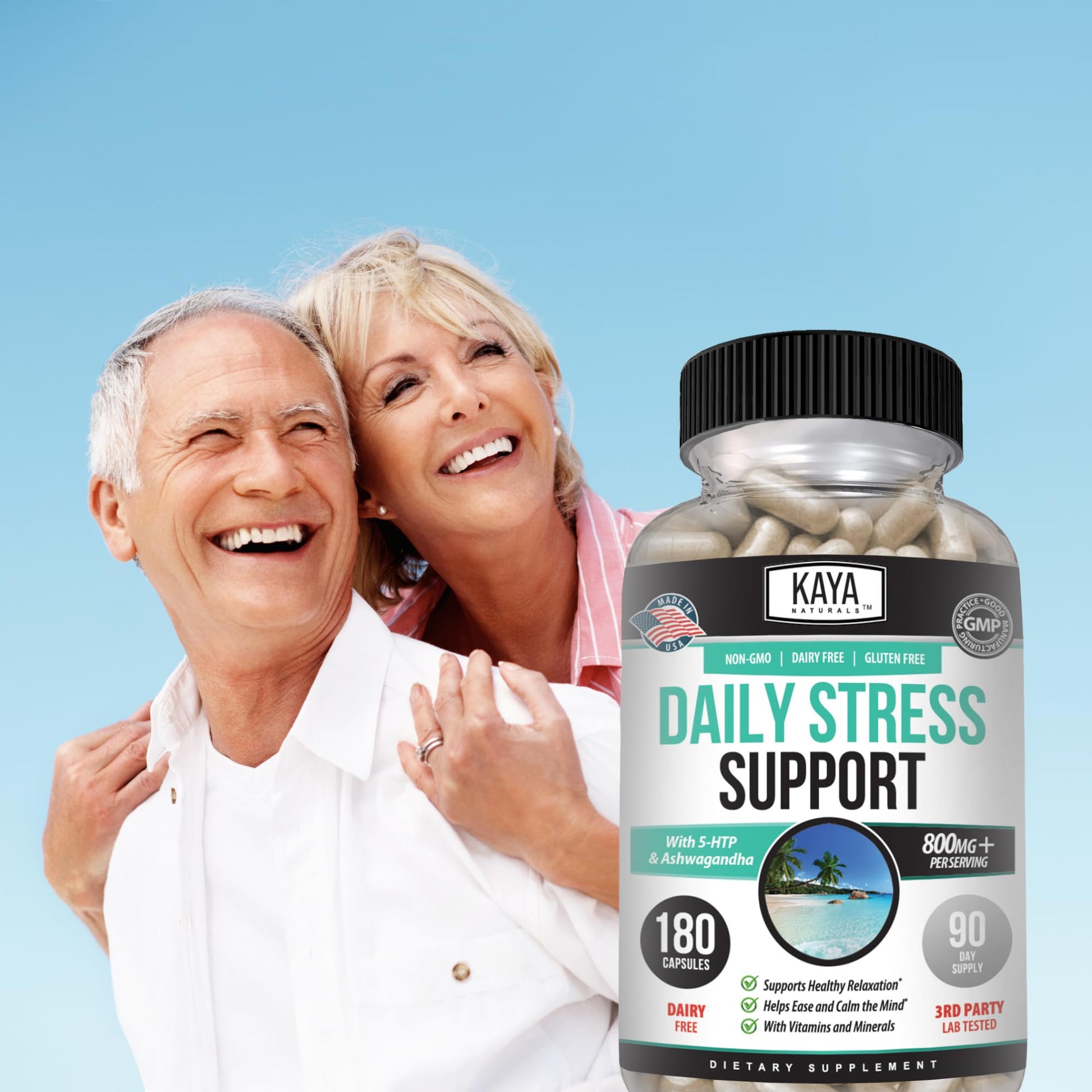 Kaya Naturals - Natural Herbal Support Vitamin Supplement are Designed to Help You find Balance and Relaxation in Your Daily Routine - Vitamin Supplement - 180 Capsules - dailyvitalstore