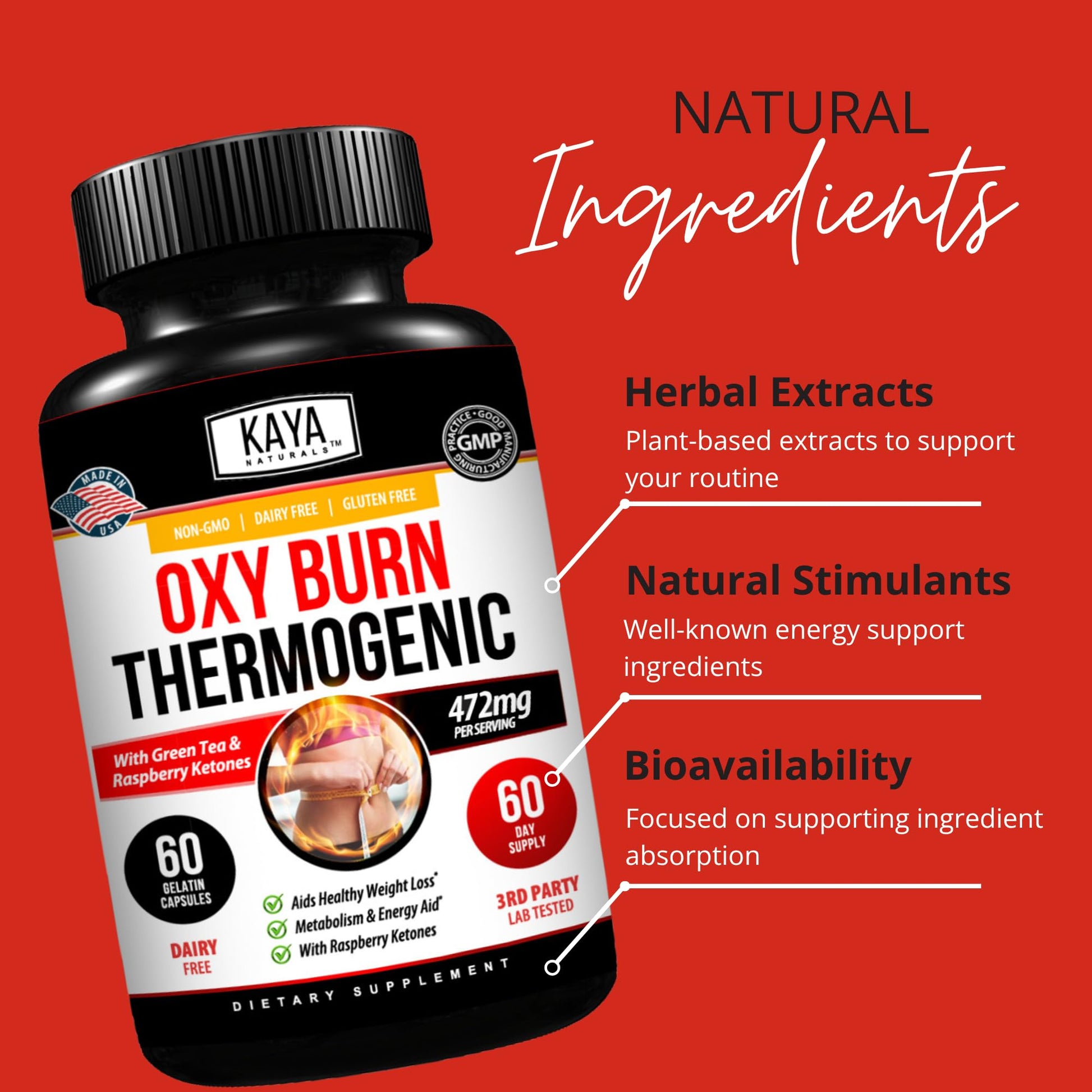 Kaya Naturals Supreme Fat Burner - Weight Loss Pills Women & Men - Appetite Suppressant Supplement - Powerful Thermogenic Diet Pills - dailyvitalstore