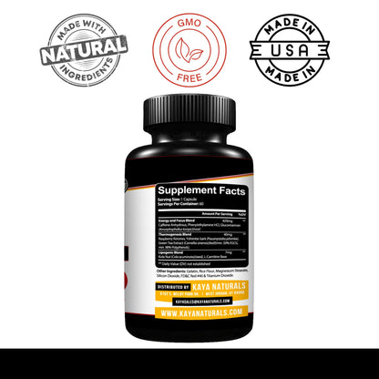 Kaya Naturals Supreme Fat Burner - Weight Loss Pills Women & Men - Appetite Suppressant Supplement - Powerful Thermogenic Diet Pills - dailyvitalstore