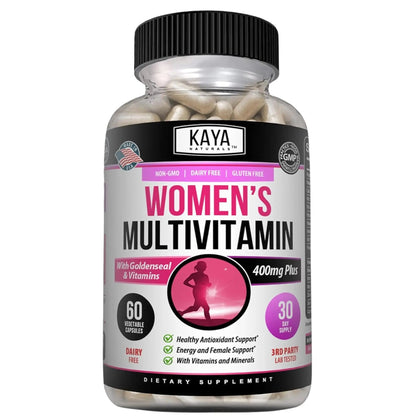 Kaya Naturals Women's Multivitamin, Overall Healthy Antioxidant, and Immune Support, Vitamins A, D, C, E, Biotin - dailyvitalstore