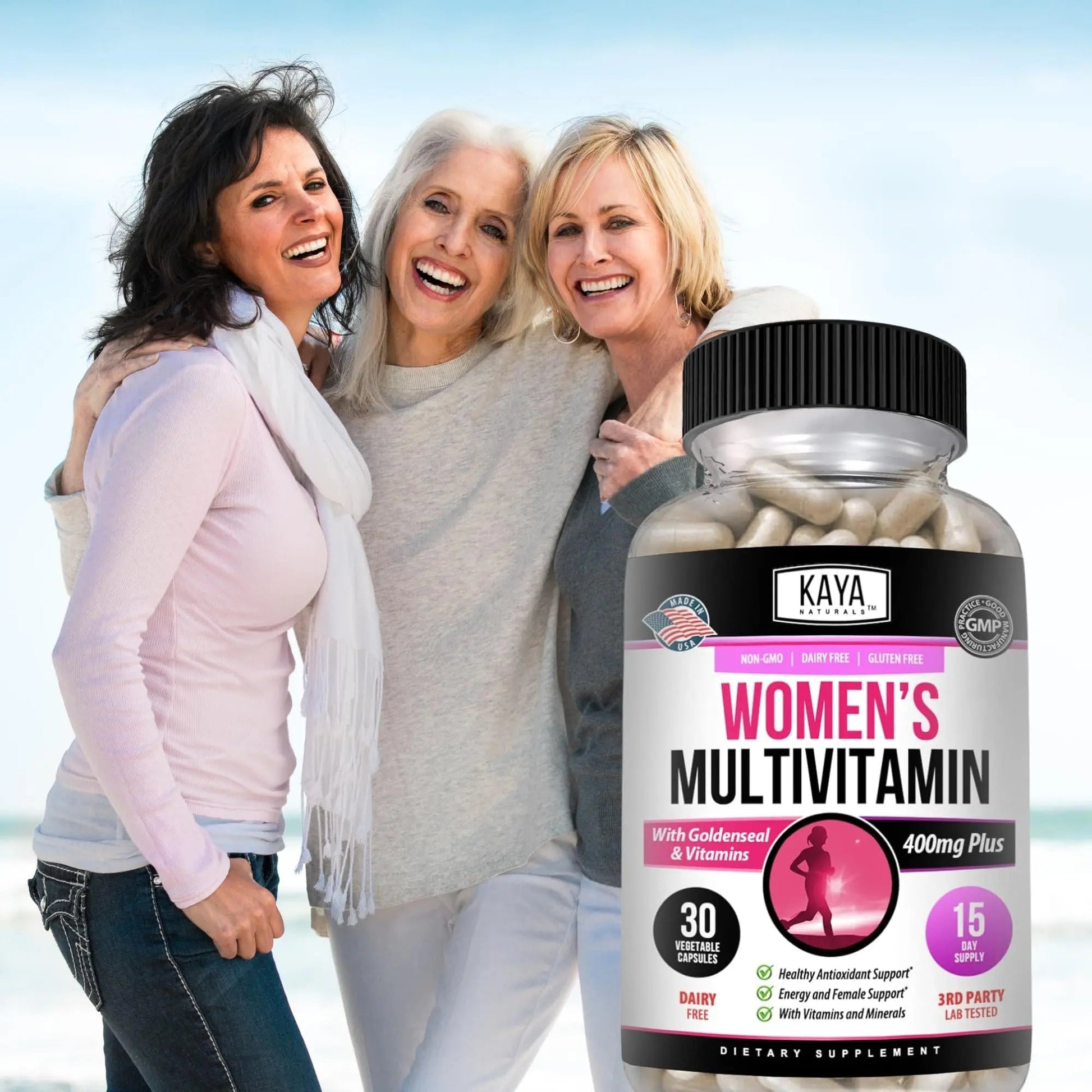 Kaya Naturals Women's Multivitamin, Overall Healthy Antioxidant, and Immune Support, Vitamins A, D, C, E, Biotin - dailyvitalstore