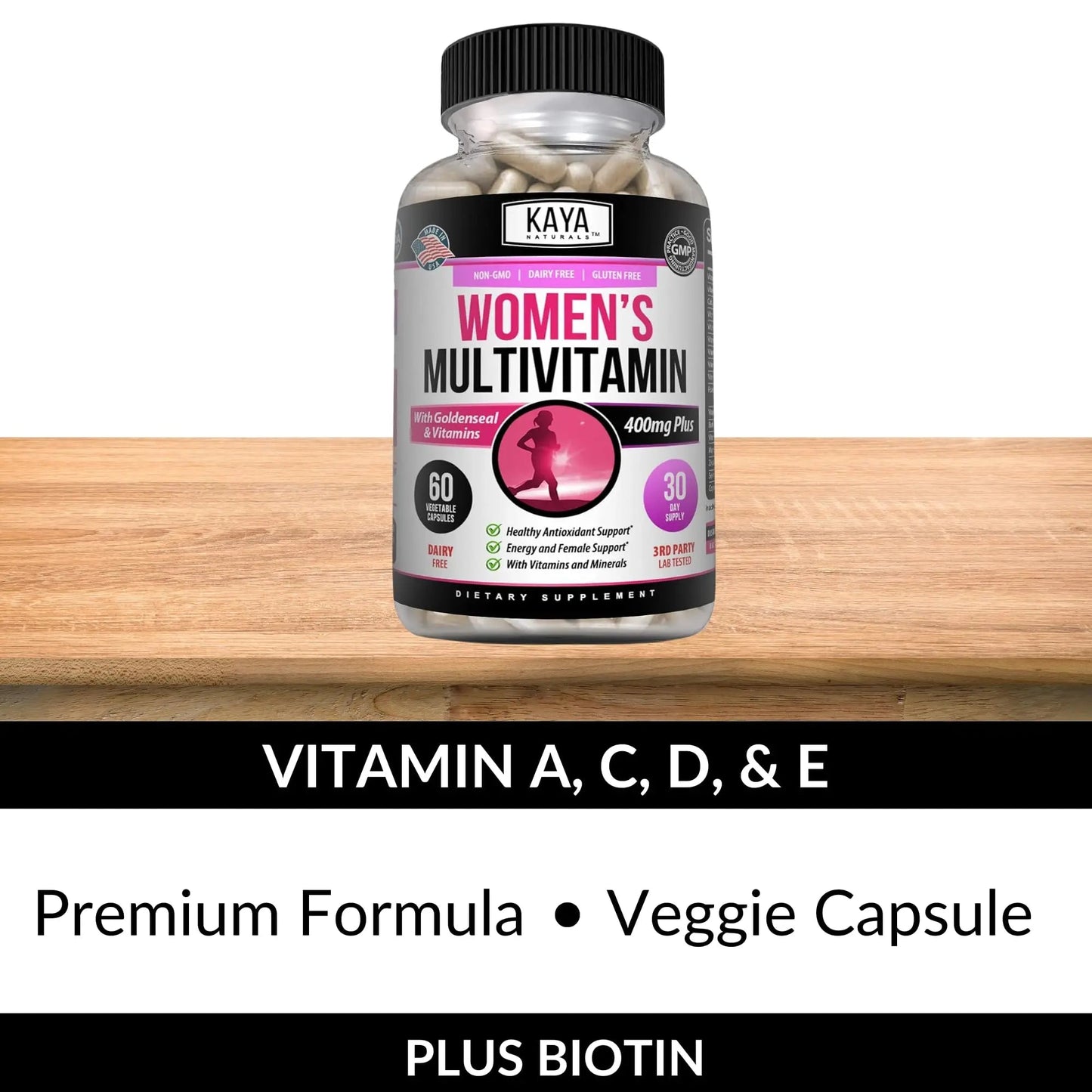 Kaya Naturals Women's Multivitamin, Overall Healthy Antioxidant, and Immune Support, Vitamins A, D, C, E, Biotin - dailyvitalstore