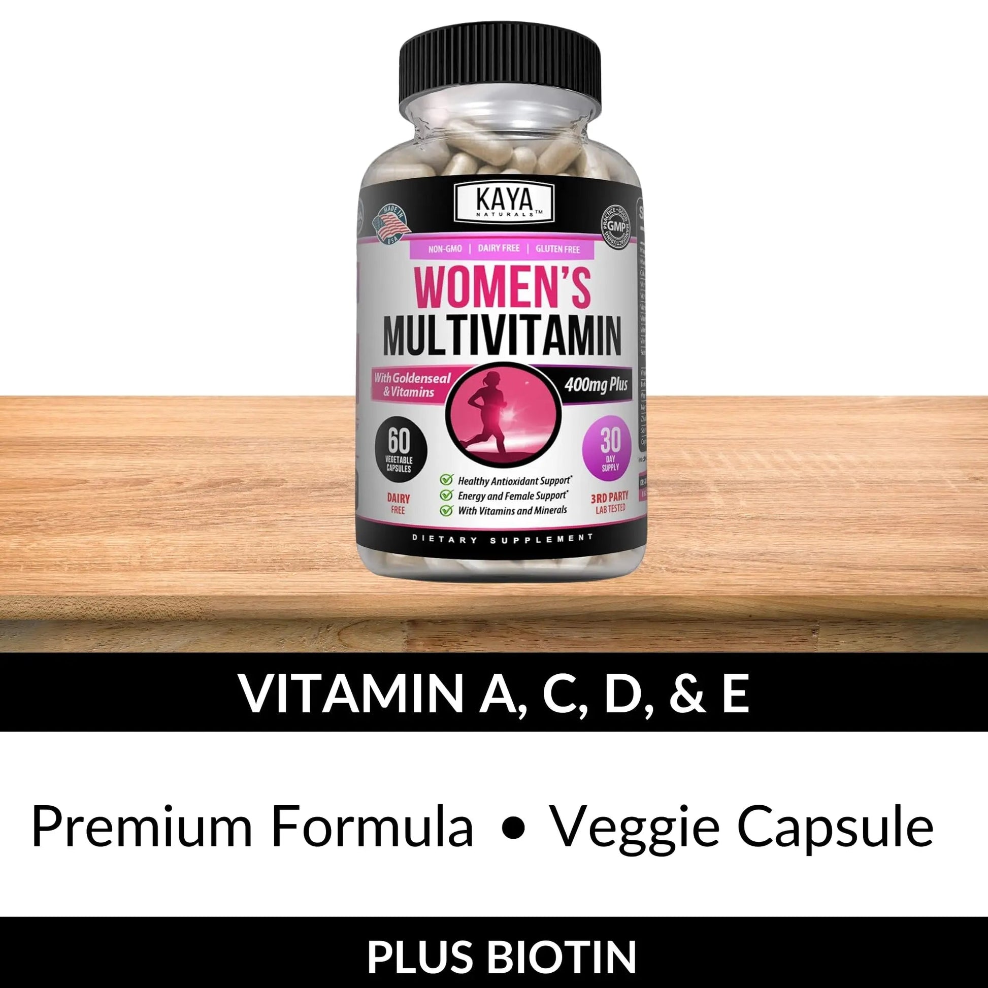 Kaya Naturals Women's Multivitamin, Overall Healthy Antioxidant, and Immune Support, Vitamins A, D, C, E, Biotin - dailyvitalstore
