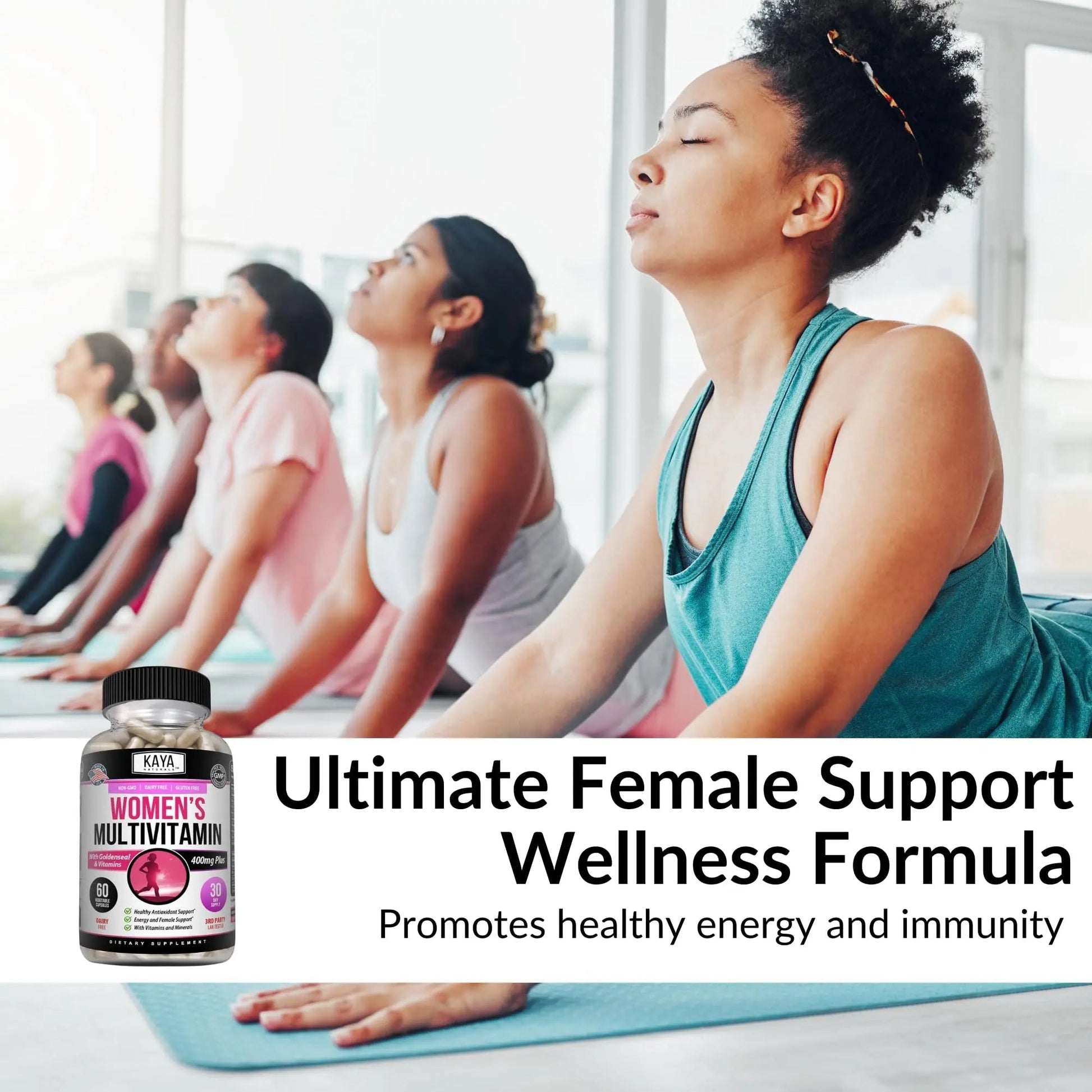 Kaya Naturals Women's Multivitamin, Overall Healthy Antioxidant, and Immune Support, Vitamins A, D, C, E, Biotin - dailyvitalstore