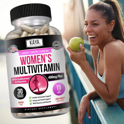 Kaya Naturals Women's Multivitamin, Overall Healthy Antioxidant, and Immune Support, Vitamins A, D, C, E, Biotin - dailyvitalstore