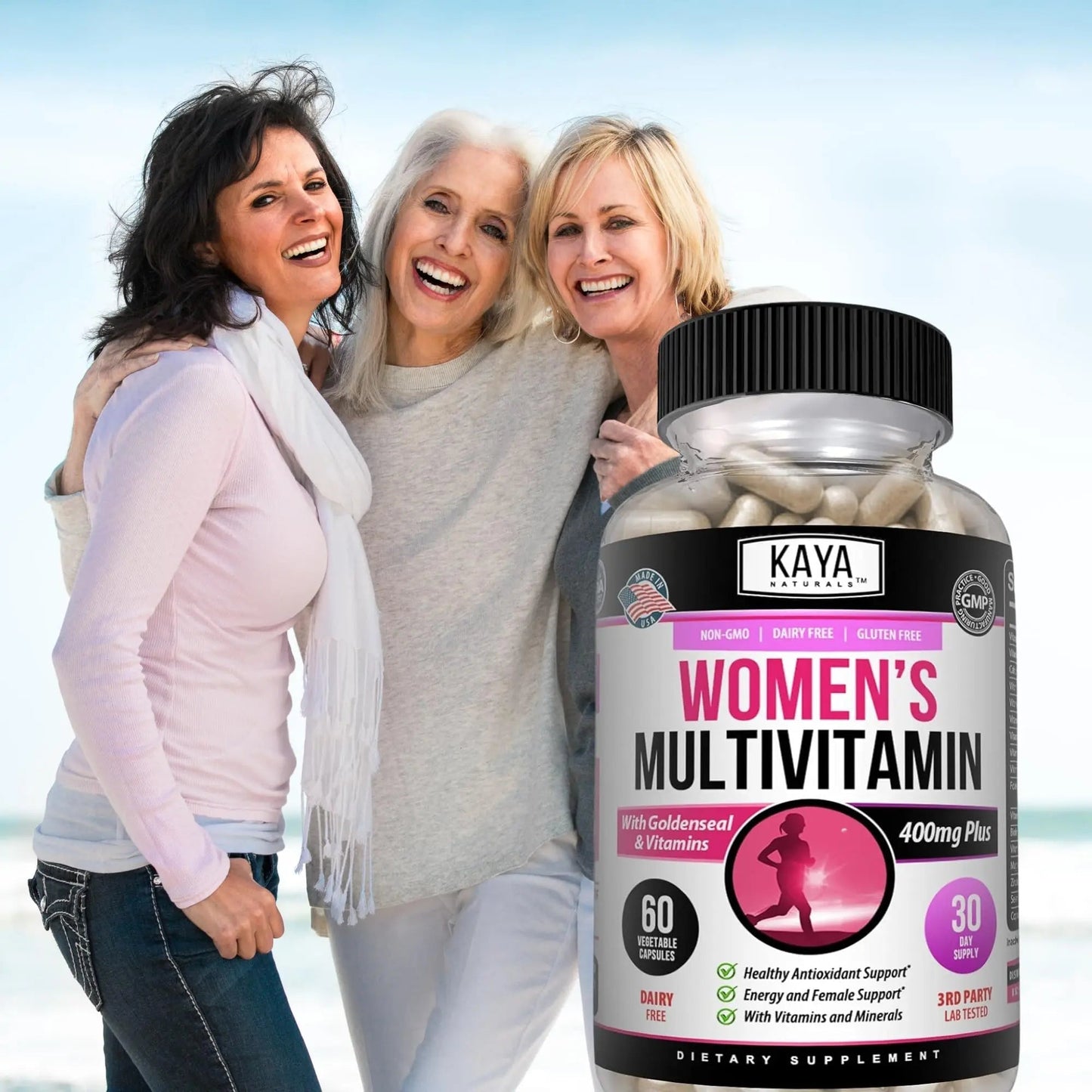 Kaya Naturals Women's Multivitamin, Overall Healthy Antioxidant, and Immune Support, Vitamins A, D, C, E, Biotin - dailyvitalstore