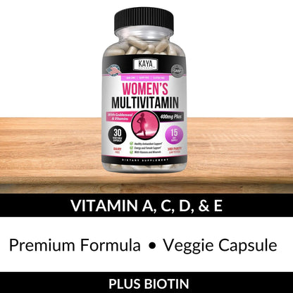 Kaya Naturals Women's Multivitamin, Overall Healthy Antioxidant, and Immune Support, Vitamins A, D, C, E, Biotin - dailyvitalstore