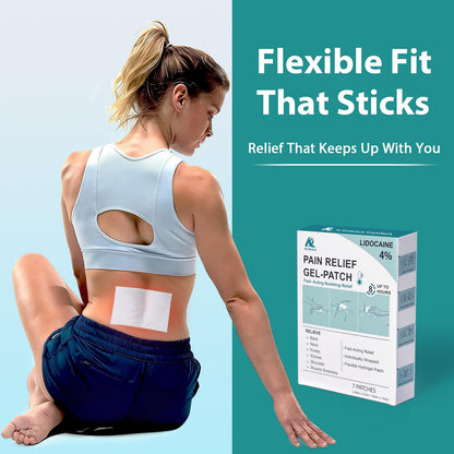 KD 4% Lidocaine Pain Relief Patches: Maximum Strength Lidocaine Patch for Back, Neck, Shoulder, Knee Pain, and Muscle Soreness – Large 3.9” x 5.5” (7 Count) - dailyvitalstore