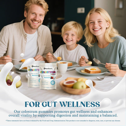 KEDISOM Colostrum Gummies, Grass Fed Colostrum Supplement, 90 Bovine Colostrum Gummies, 45 Servings, Mixed Berry, Sugar-Free - dailyvitalstore