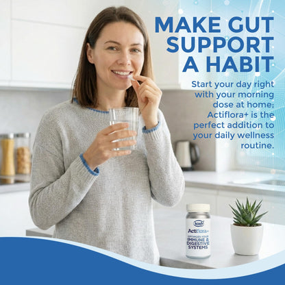 Kendy Actiflora Probiotic + Prebiotic & Synbiotic Capsules – Advanced Formula w/L. bulgaricus for Digestive Health & Gut Balance – 45-Billion CFU Daily Supplement - dailyvitalstore