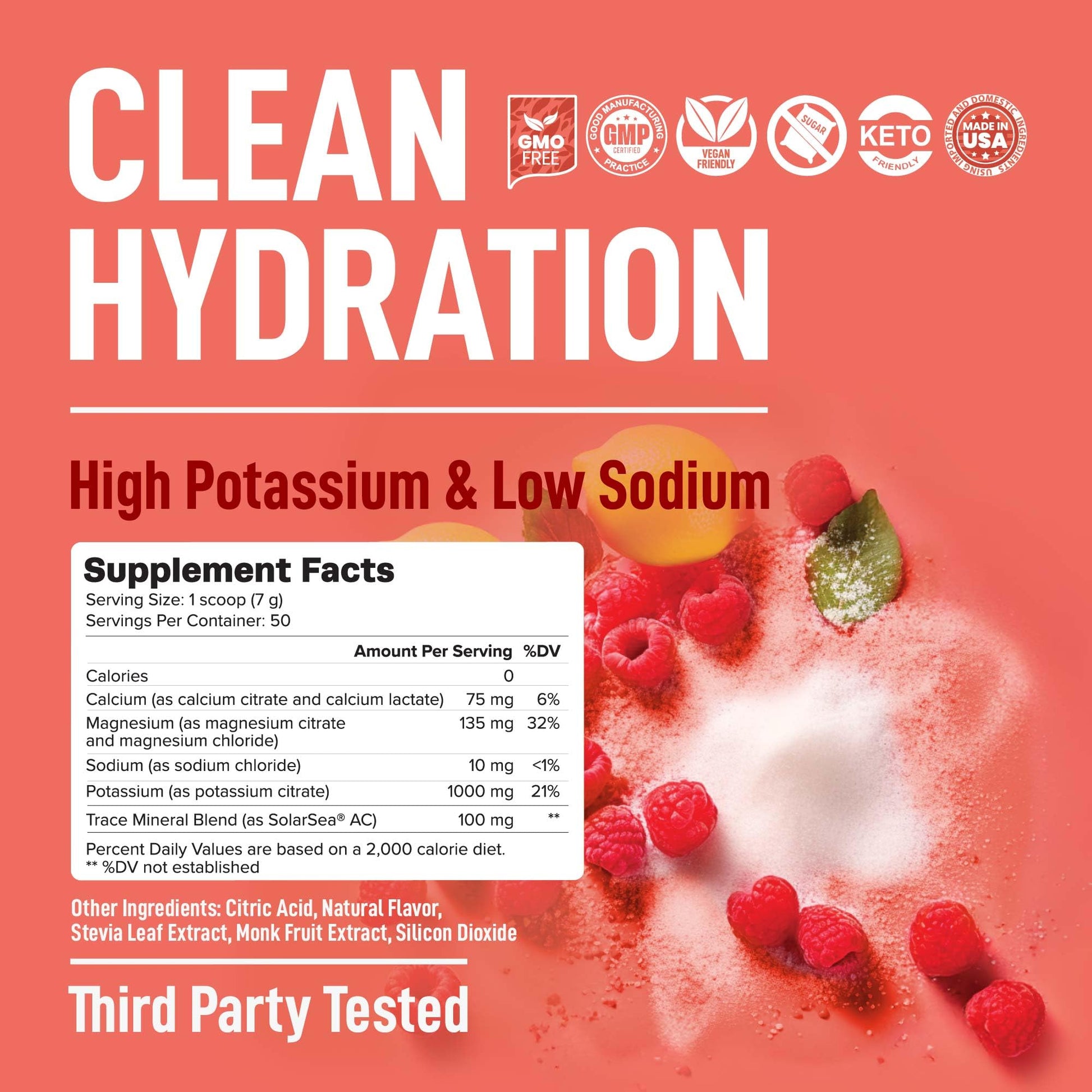 Keppi Electrolytes Powder – Raspberry Lemonade Flavor 50 Servings – No Sugar Hydration Supplement with Magnesium, Potassium, Sodium – Keto, Vegan - dailyvitalstore
