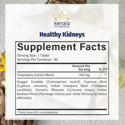 Kerala Ayurveda Healthy Kidney Herbal Tablets | Support Normal Kidney Function and Health | Kidney and Bladder Support | Urinary System Support - 90 Count - dailyvitalstore