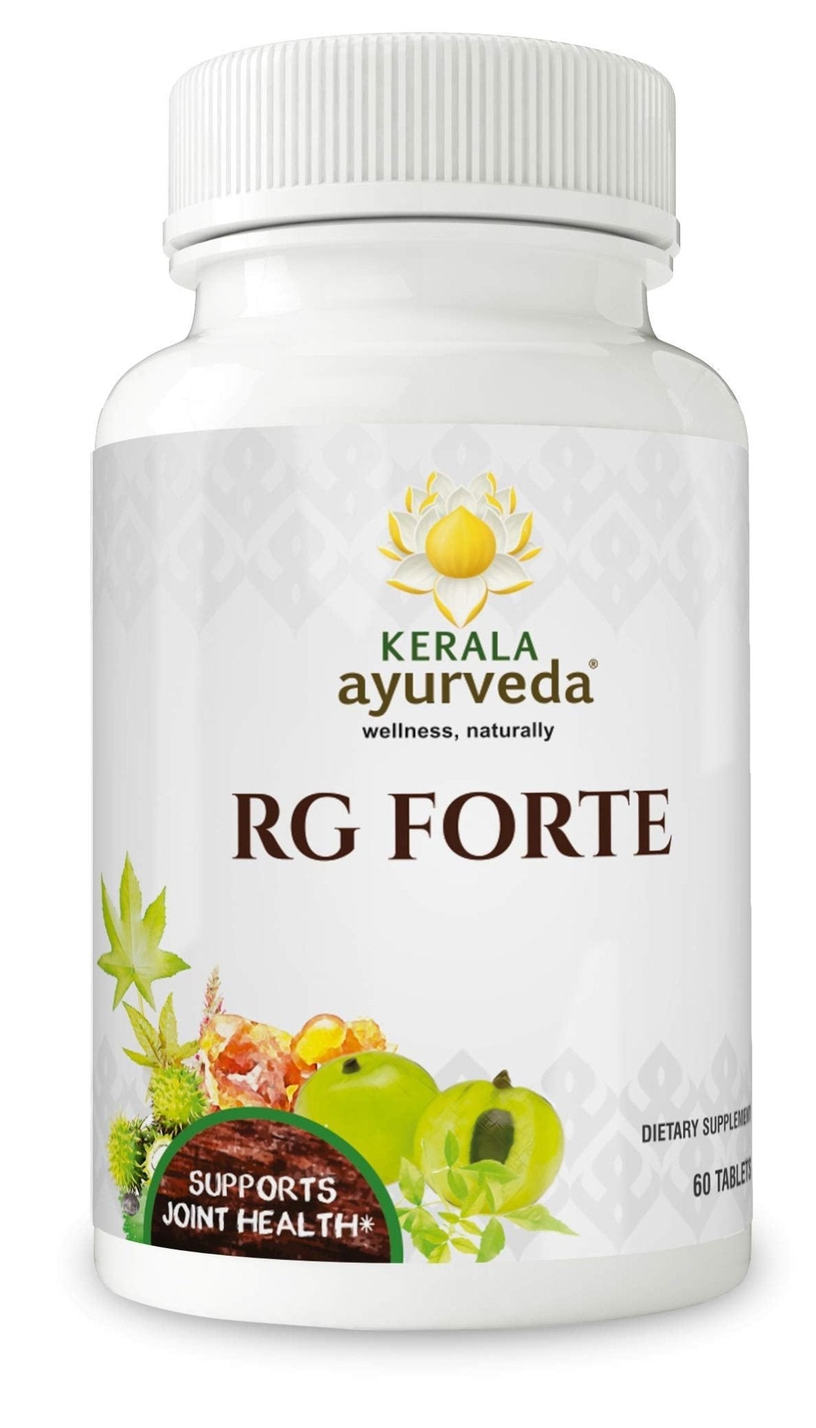 Kerala Ayurveda RG Forte Tablet - Herbal Tablet for Supporting Healthy Joint Function and Balancing Vata & Kapha, 60 Count - dailyvitalstore