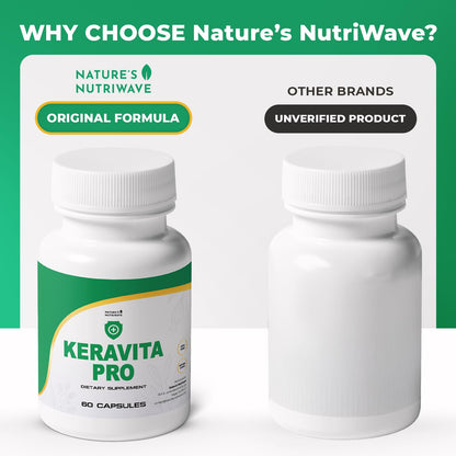 Keravita Pro - Natural Supplement with Vitamins C, Vitamin E, Green Tea, Turmeric & Mushroom for Hair & Nail | Non-GMO, Stimulant-Free | Made in the USA, GMP-Certified | 60 Capsules - 1 Month Supply - dailyvitalstore