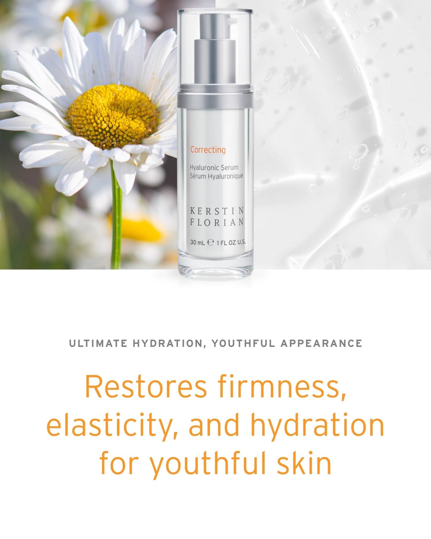 Kerstin Florian Hyaluronic Acid Serum | Moisturizing Anti-Aging Serum for Hydration & Plumpness | Paraben-Free | 1 fl oz - dailyvitalstore