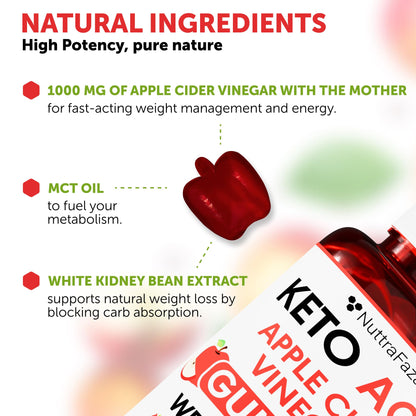 Keto ACV Gummies Advanced - ACV Keto Gummies for Women and Men - Keto Gummies Supplement - Detox & Cleanse, Digestion - dailyvitalstore