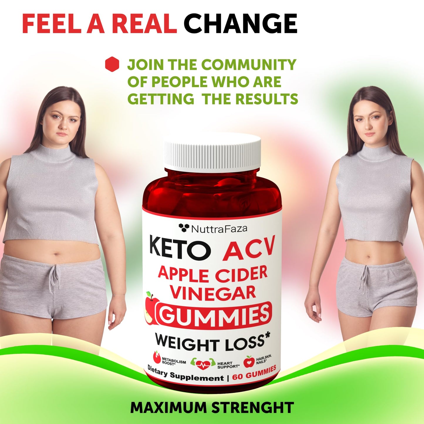 Keto ACV Gummies Advanced - ACV Keto Gummies for Women and Men - Keto Gummies Supplement - Detox & Cleanse, Digestion - dailyvitalstore