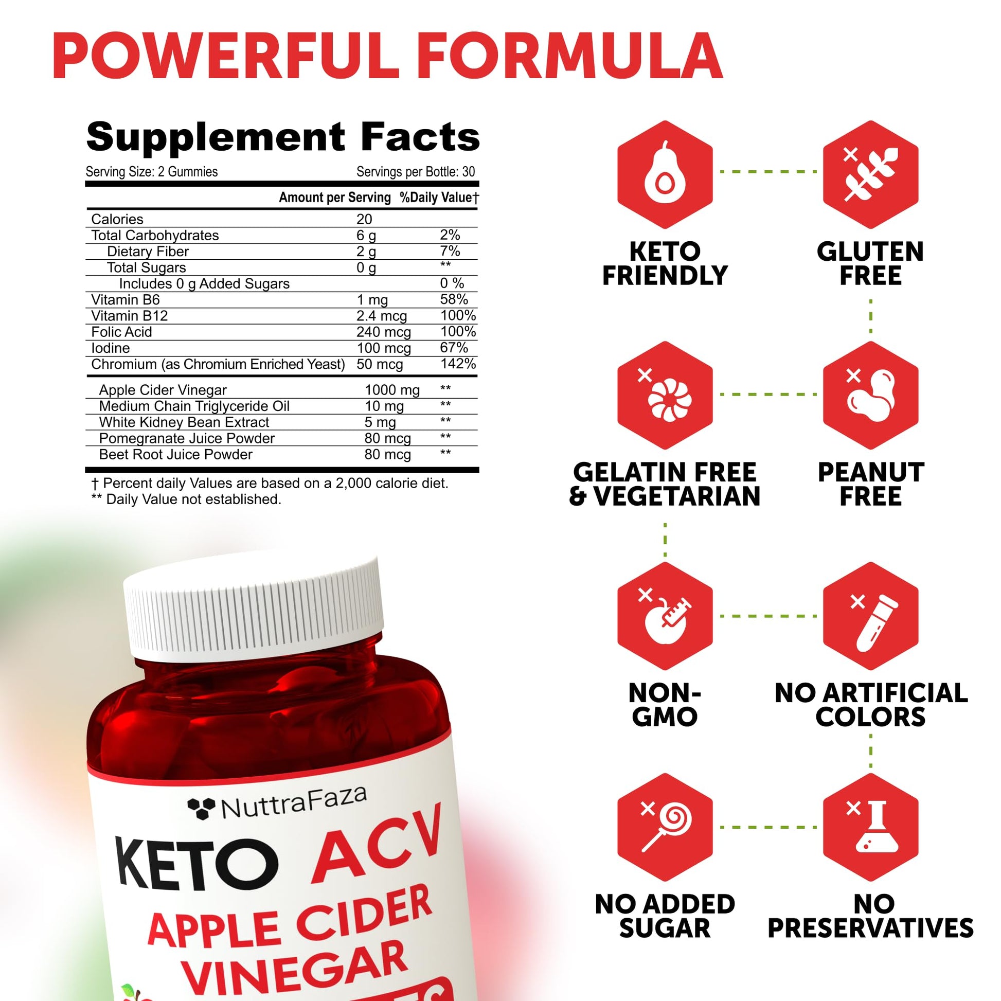 Keto ACV Gummies Advanced - ACV Keto Gummies for Women and Men - Keto Gummies Supplement - Detox & Cleanse, Digestion - dailyvitalstore