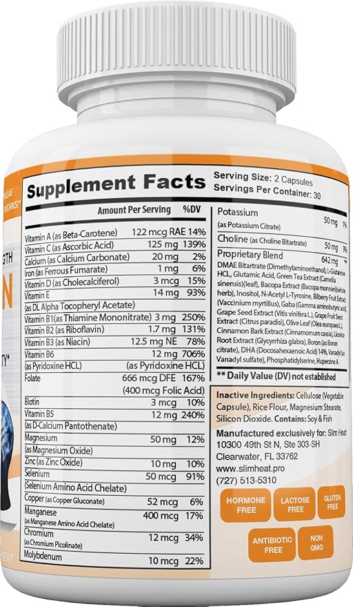 Keto Brain Booster - Brain Supplement - Focus, Concentration, Memory Neuro Supplement for Women & Men - Supports Learning, Energy, Immunity - All Natural, Non GMO, Made in USA - 60 Capsules - dailyvitalstore