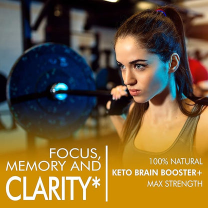 Keto Brain Booster - Brain Supplement - Focus, Concentration, Memory Neuro Supplement for Women & Men - Supports Learning, Energy, Immunity - All Natural, Non GMO, Made in USA - 60 Capsules - dailyvitalstore