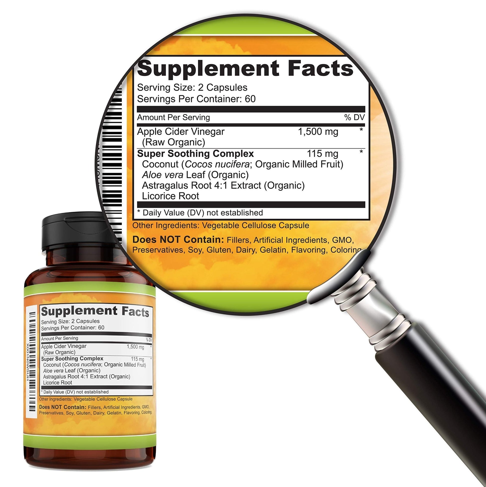 Key Nutrition Apple Cider Vinegar 1500mg, 100% Organic, Pure & Raw - Healthy Digestion & Detox Support - 60 Day Supply - dailyvitalstore