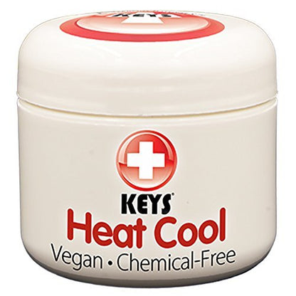 Keys Heat Cool Vegan, Chemical-Free, All Natural Therapy for Muscle Aches, Joints, and Sports Injuries made with Pure Organic Avocado Oil, Camphor, Menthol, and Wintergreen, No Petrolatum, 2 ounces - dailyvitalstore