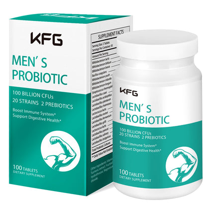 KFG Probiotic Supplement 100 Billion CFU, 20 Strains, 2 Prebiotics and Digestive Enzymes, Supports Digestion, Immune Support, Gut Health and Metabolism, Non-GMO, - dailyvitalstore