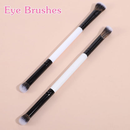 KFHENSOM 4PCS Foundation Contour Conceal Brush Set Dual-Ended Makeup Brushes Set Professional Powder Blush Concealer Eyeshadow Kabuki Foundation Brush Kit for Liquid Loose Powder Cream - dailyvitalstore