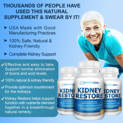 Kidney Cleanse Detox & Repair - Formulated by Kidney Health Expert Living w/Transplant - US Made Kidneys Support Supplement, Detox, - dailyvitalstore
