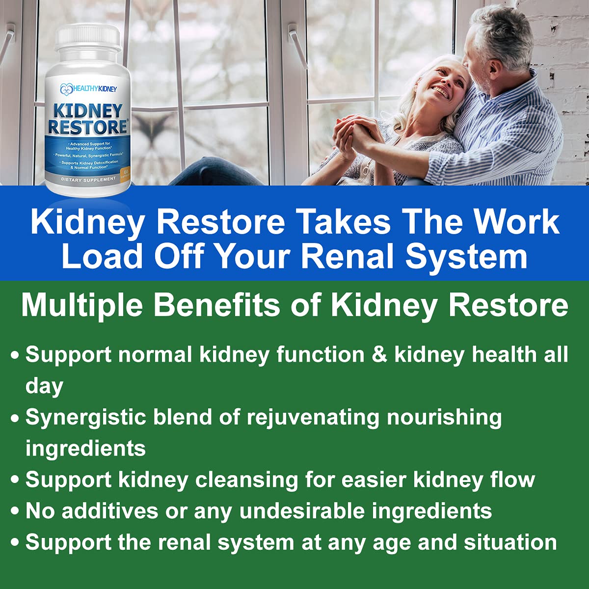 Kidney Cleanse Detox & Repair - Formulated by Kidney Health Expert Living w/Transplant - US Made Kidneys Support Supplement, Detox, - dailyvitalstore