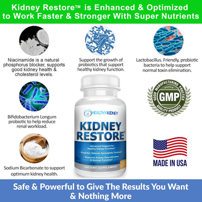 Kidney Cleanse Detox & Repair - Formulated by Kidney Health Expert Living w/Transplant - US Made Kidneys Support Supplement, Detox, - dailyvitalstore