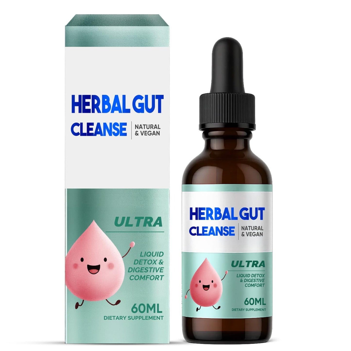 Kids Herbal Gut Cleanse Drops, Parasite Cleanse for Humans Liquid with Wormwood, Black Walnut & Probiotics, Supports Digestive & Overall Gut Health for Children (2 oz) - dailyvitalstore
