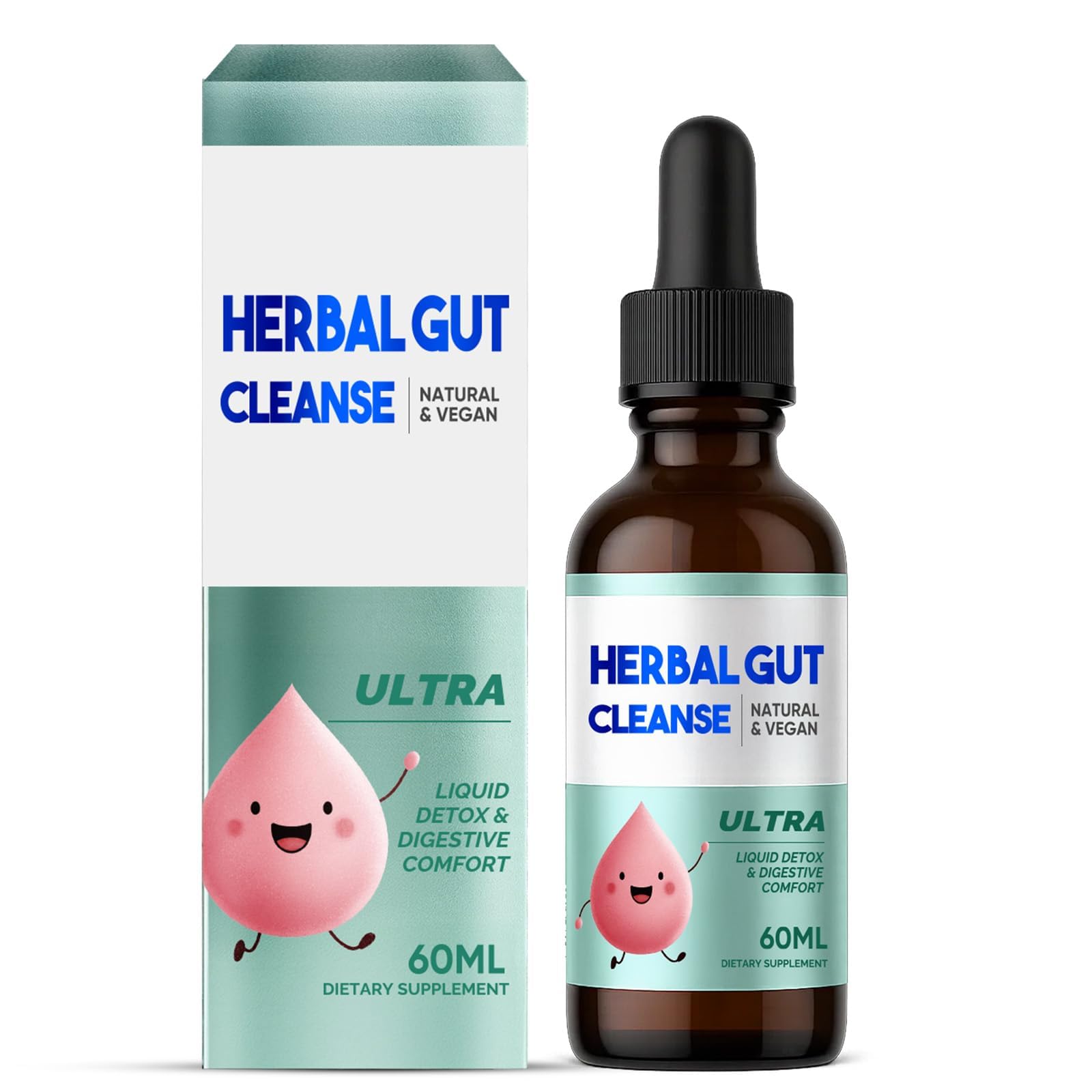 Kids Herbal Gut Cleanse Drops, Parasite Cleanse for Humans Liquid with Wormwood, Black Walnut & Probiotics, Supports Digestive & Overall Gut Health for Children (2 oz) - dailyvitalstore