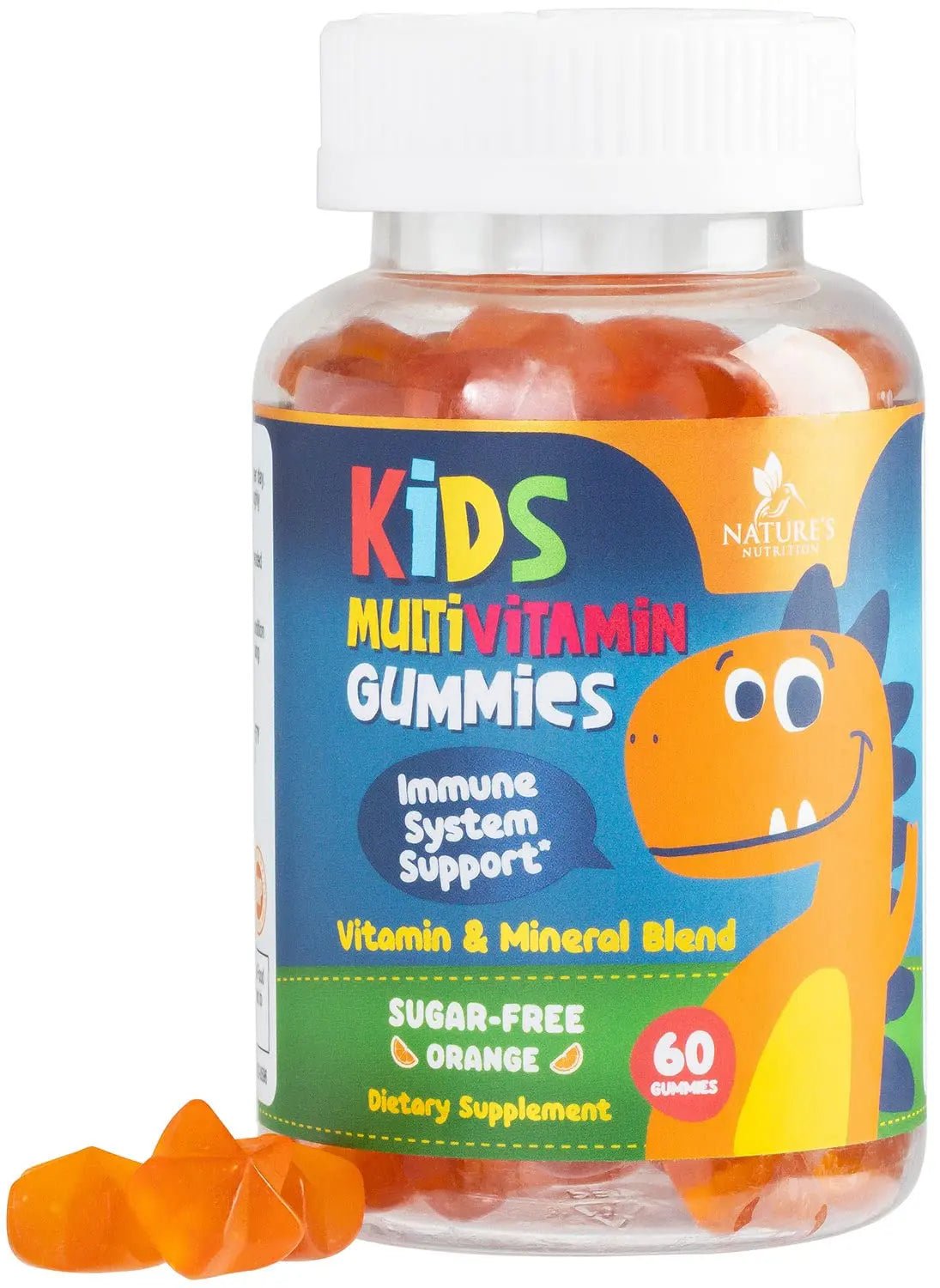 Kids Multivitamin Gummies - Improved Sugar-Free Formula - 100% Daily Folate, Kids Vitamins with Essential Vitamins A, C, D3, E, B6, B12 - dailyvitalstore