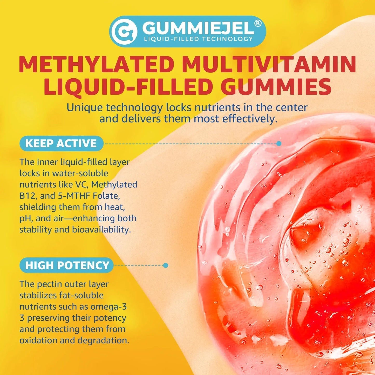 Kids Multivitamin Gummies with Iron, Sugar Free, Kids Daily Vitamins + Probiotics, Algae Omega 3 (EPA/DHA), A, C, D, Methyl B12, Folate, B6, Zinc, Biotin - dailyvitalstore