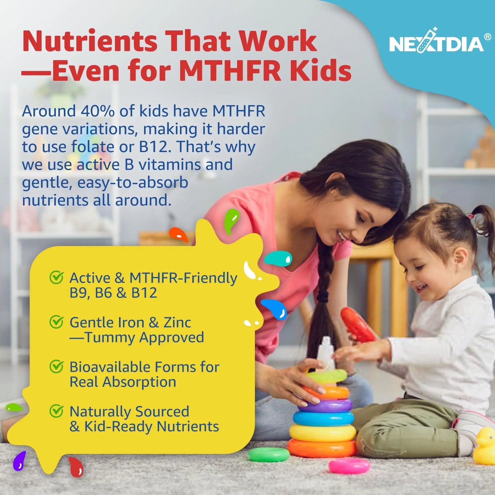 Kids Multivitamin Gummies with Iron, Sugar Free, Kids Daily Vitamins + Probiotics, Algae Omega 3 (EPA/DHA), A, C, D, Methyl B12, Folate, B6, Zinc, Biotin - dailyvitalstore