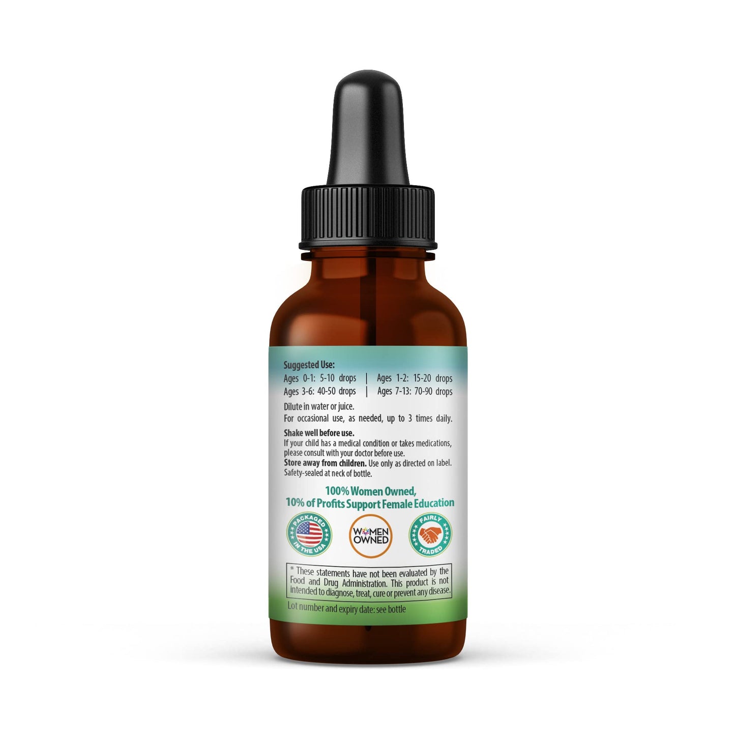 Kids Tummy Support Tonic Liquid Extract, Tasty Digestive System Support Supplement for Kids -1oz - Herbal Goodness - dailyvitalstore