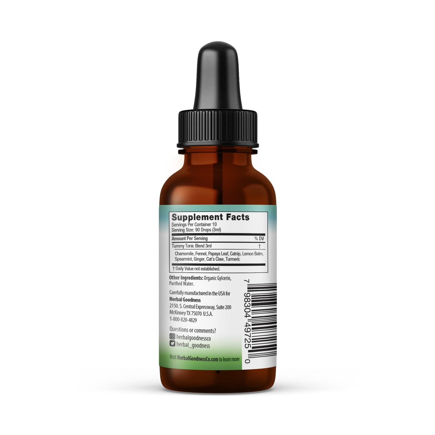 Kids Tummy Support Tonic Liquid Extract, Tasty Digestive System Support Supplement for Kids -1oz - Herbal Goodness - dailyvitalstore