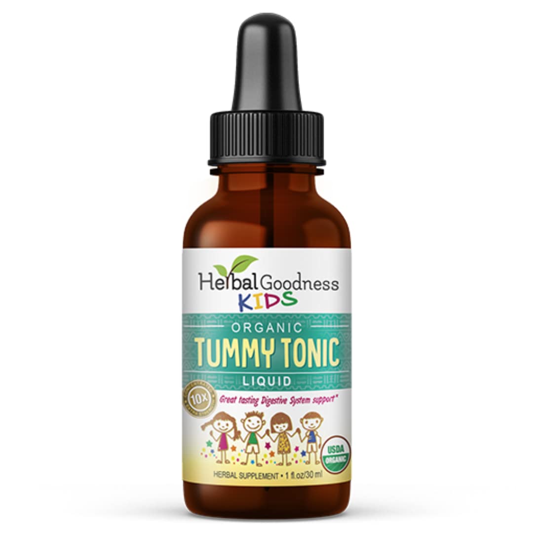 Kids Tummy Support Tonic Liquid Extract, Tasty Digestive System Support Supplement for Kids -1oz - Herbal Goodness - dailyvitalstore
