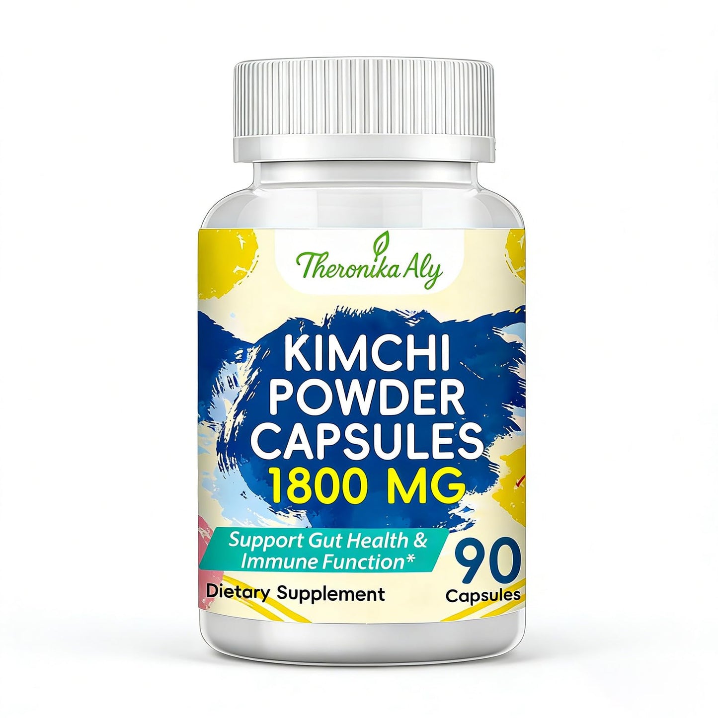 Kimchi Probiotic Capsules, Fermented Kimchi Powder with 10 Billion CFU Probiotics & Prebiotic Inulin, Gut Health & Digestive Support, Fermented Vegetable - dailyvitalstore