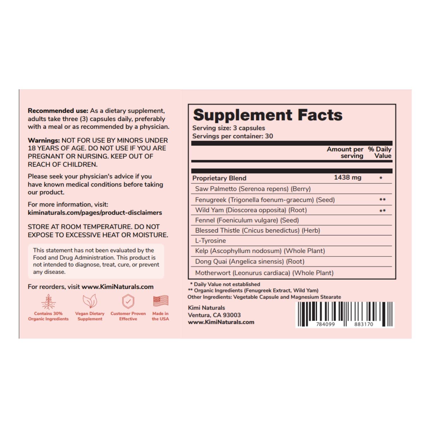 KIMI Naturals Breast Max Plus - Breast Enhancement Pills | Breast Enlargement Supplements with Fenugreek, Breast Growth, Supports Breast Firmness | 90 Capsules - dailyvitalstore