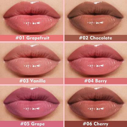 KIMUSE 6 Pcs Tinted Lip Butter Hydration Balm Set, 6 Flavored Shades Hydrating Plumping Gloss with Hyaluronic Acid & Vitamin E, Sheer Tint, Non-Sticky | Vegan Lip Care Makeup for Dry Lips & Daily - dailyvitalstore