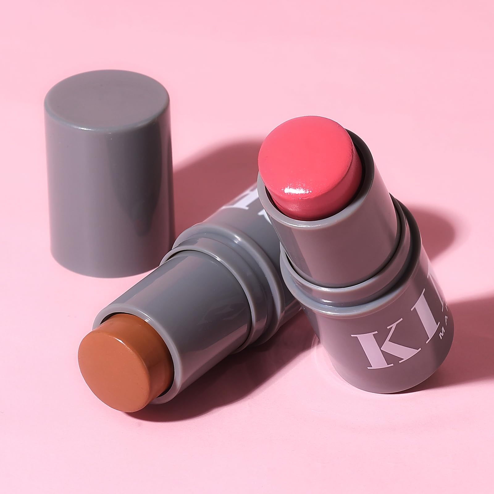 KIMUSE Cream Contour Stick Duo, Cream Blush Stick, Bronzer Shaping Stick, Creamy, Highly Pigmented, Long Lasting, Vegan Face Make Up Sticks - dailyvitalstore